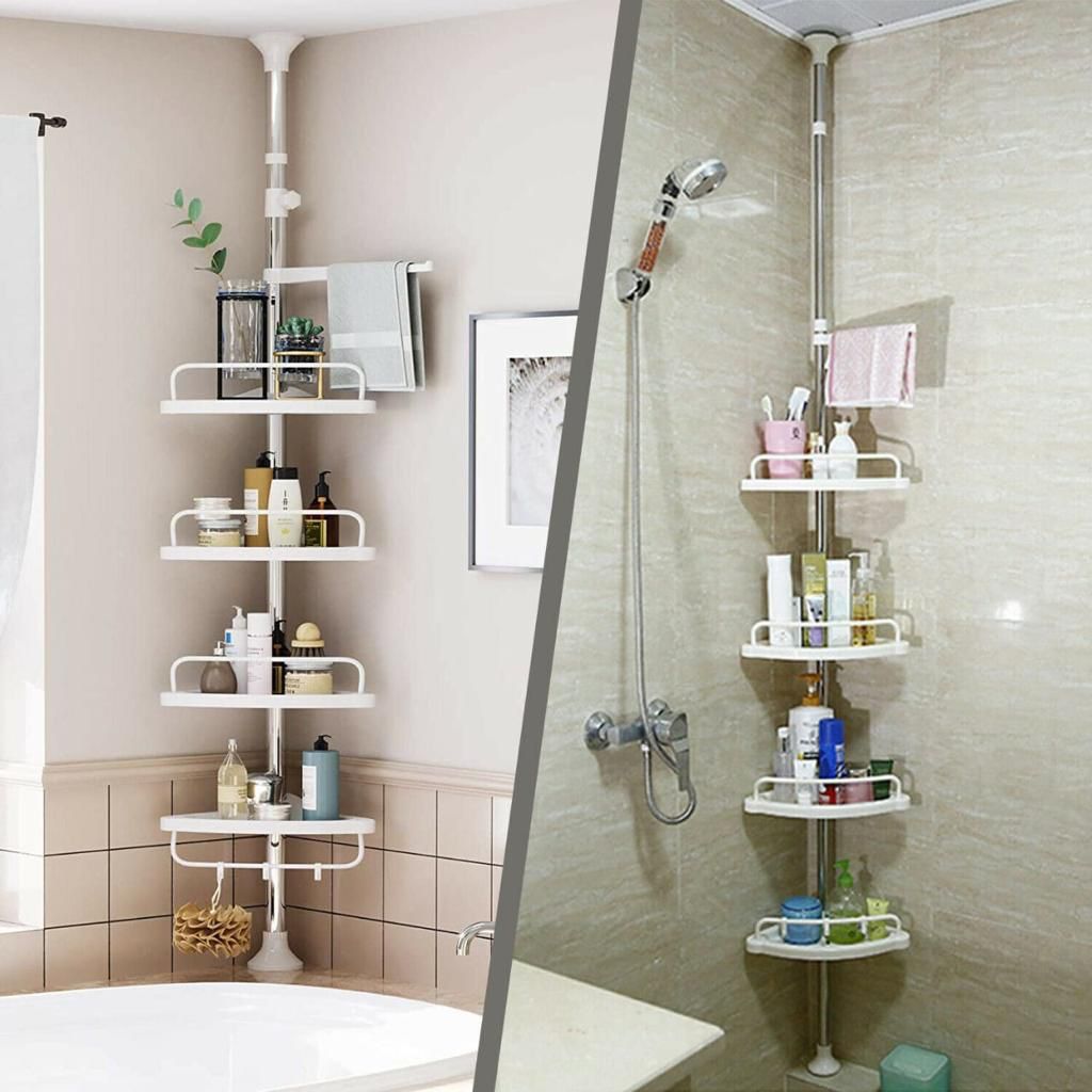 4 tier Adjustable Telescopic Multi corner Shelf Organiser 4 Tier Multi-corner Shelf Organizer