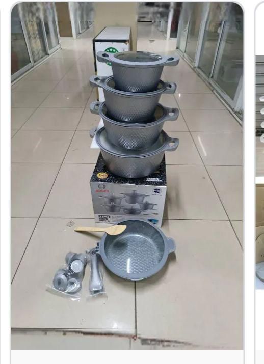 Bosch 11 PC Cookware with Silcone lidcovers Bosch 11-piece cookware set